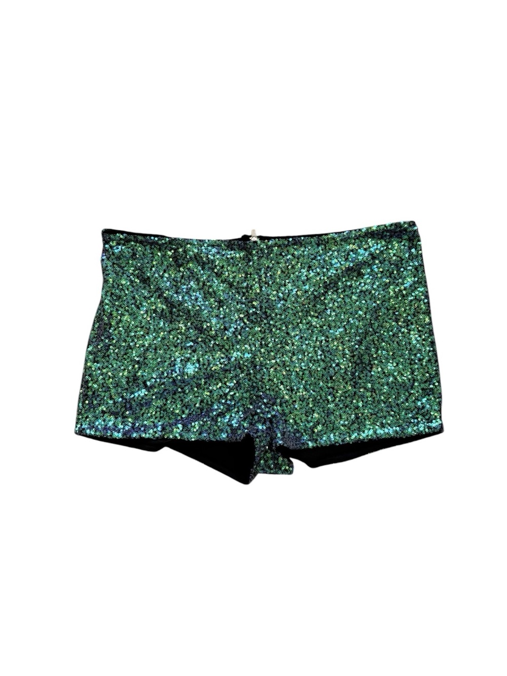 Vintage Y2K Charlotte Russe Sequin Micro Shorts Disco Festival Mermaidcore XL